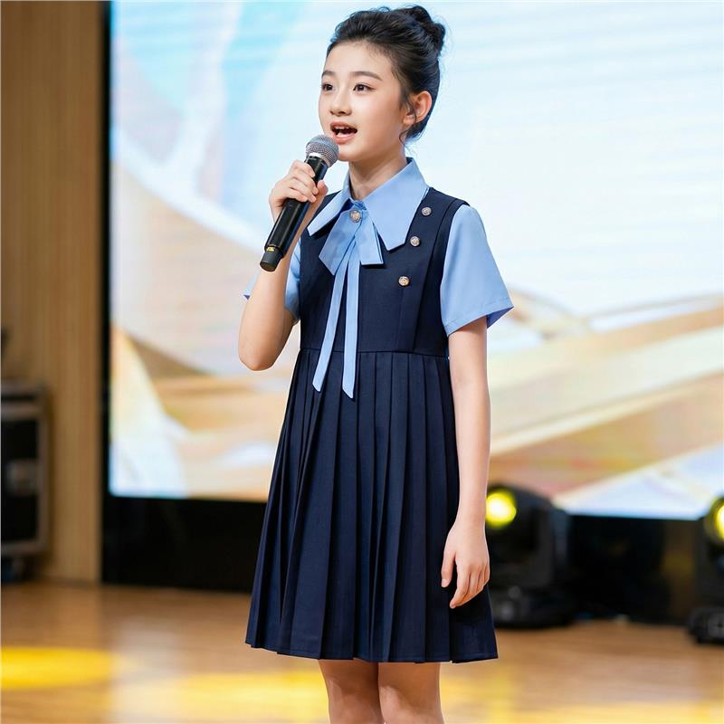 成人初高中生爱国合唱朗诵演出服男女大合唱团演讲比赛毕业礼服装图片