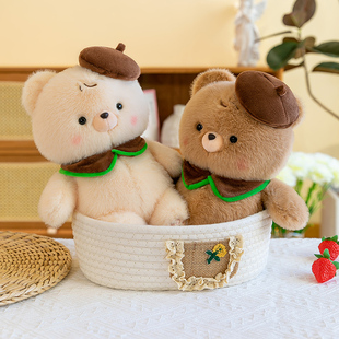 高档美拉德风小熊公仔一对情侣布娃娃生日礼物送男女孩友泰迪熊