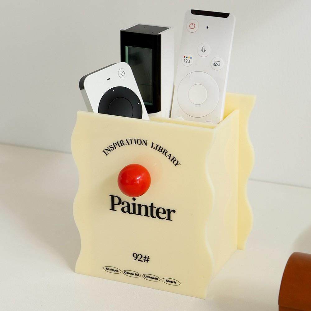 亚克力创意红鼻子电视空调遥控器收纳盒桌面分格化妆刷笔筒置物架,收纳整理,首饰盒,淘宝优惠券,粉丝福利购,淘宝优惠卷