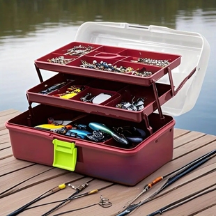 户外旅行钓鱼收纳盒大容量渔具钓箱多功能路亚鱼饵鱼竿储物箱手提