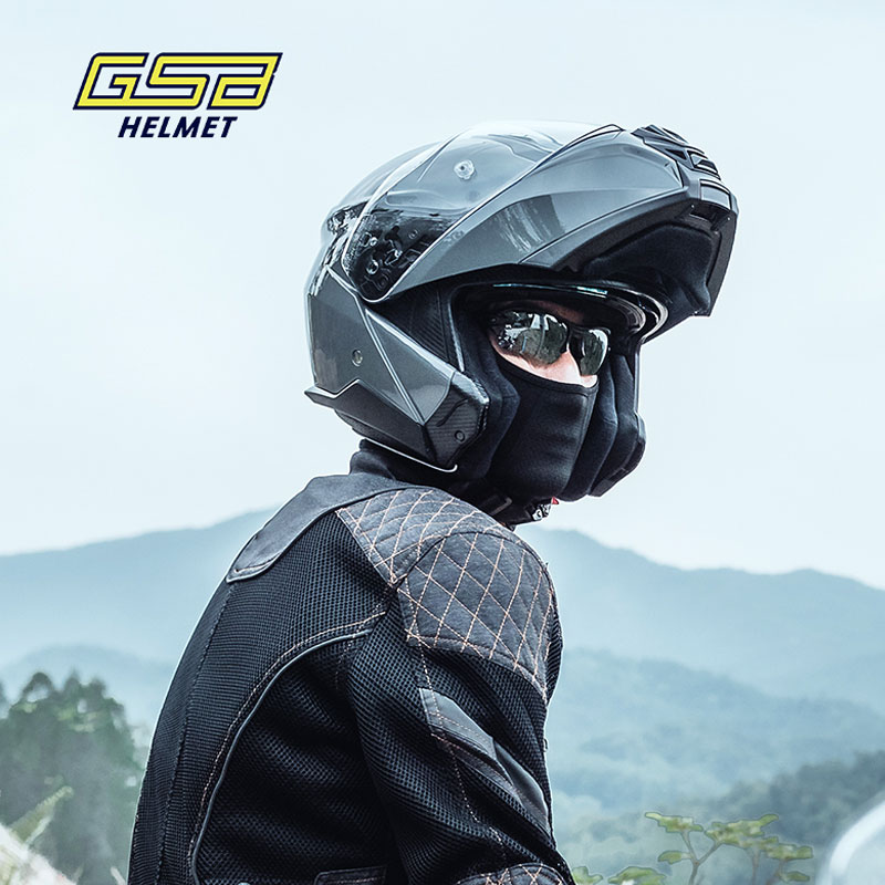 GSB揭面盔双镜片可配日夜通用