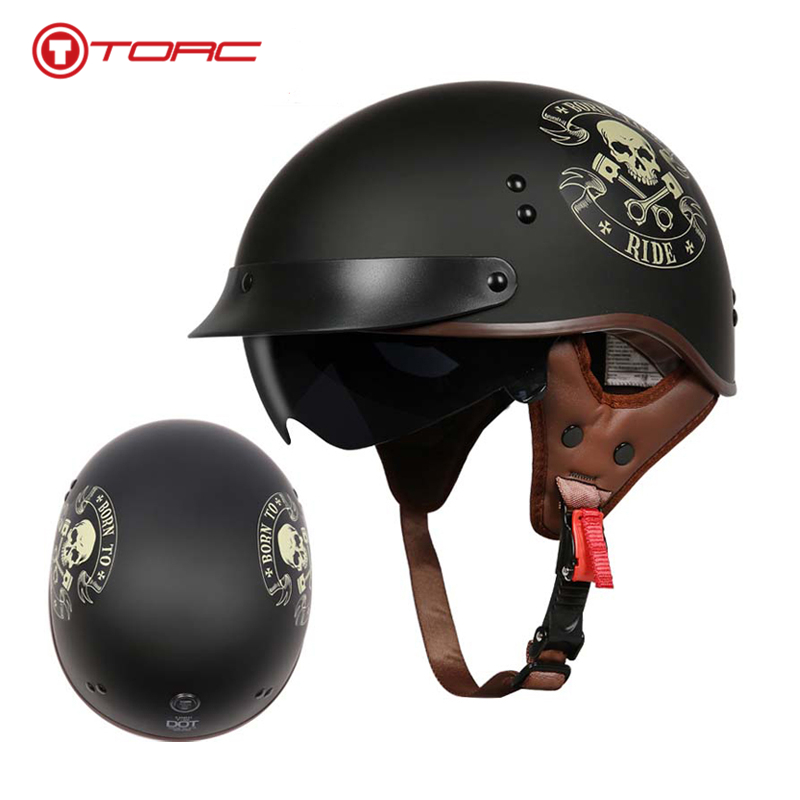 美国TORC摩托车头盔新款踏板车头盔电动车半覆式复古个性时尚头盔 摩托车/装备/配件 摩托车头盔 原图主图