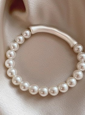 珍珠半镯手链天然淡水珍珠