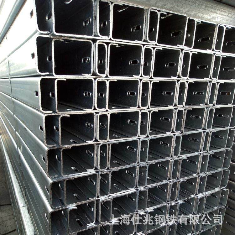 C型钢加固件冷弯C型钢QC型檩条加固件Q355B高强L型钢加固件冲孔