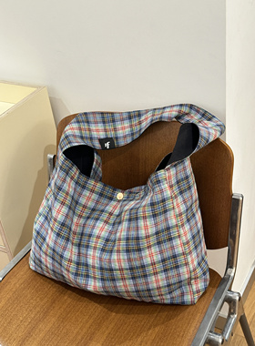 fourfourtwoone原创全棉ins风法式环保袋大容量通勤布艺包单挎包