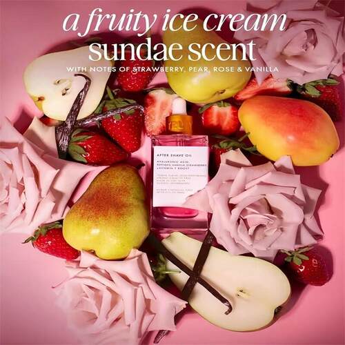 Strawberry Vanilla After Shave Oil for Smooth Skin草莓须后