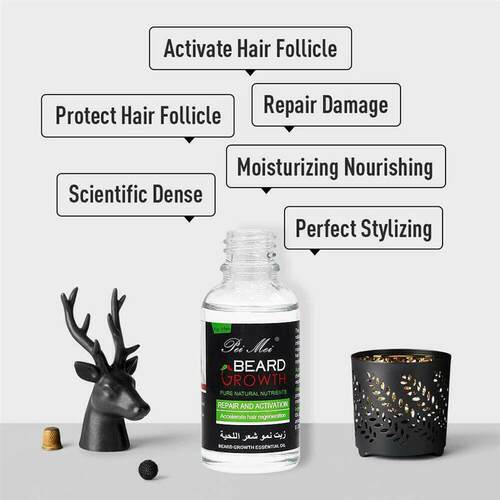 Natural Beard Hair Wax Conditioner Care Oil 30ml 胡须修护液