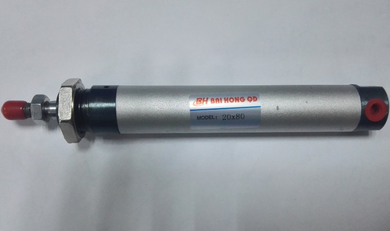 铝塑门窗设备专用气缸迷你塑钢配件铝合金20*80单作用2022热卖