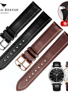 真皮表带女通用Olivia burton手表配件ob牛皮针扣表链12 14 16mm
