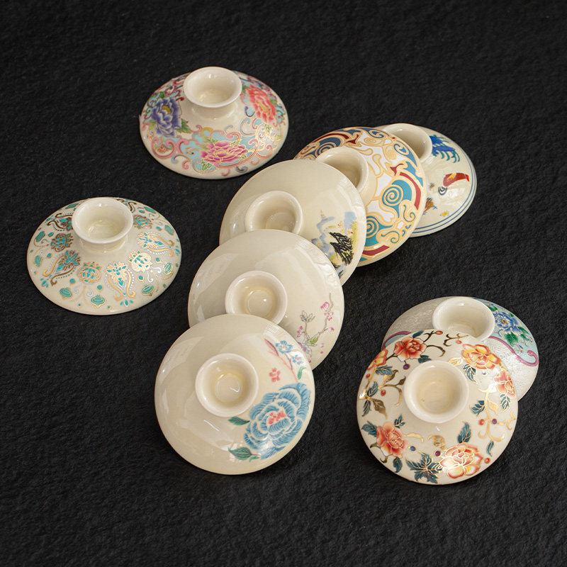 高档盖碗盖子陶瓷盖碗单盖子三才盖碗茶碗茶水杯盖子配盖茶具配件,餐饮具,盖碗,淘宝优惠券,粉丝福利购,淘宝优惠卷