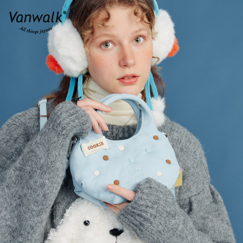 vanwalk单肩斜挎包甜美优雅