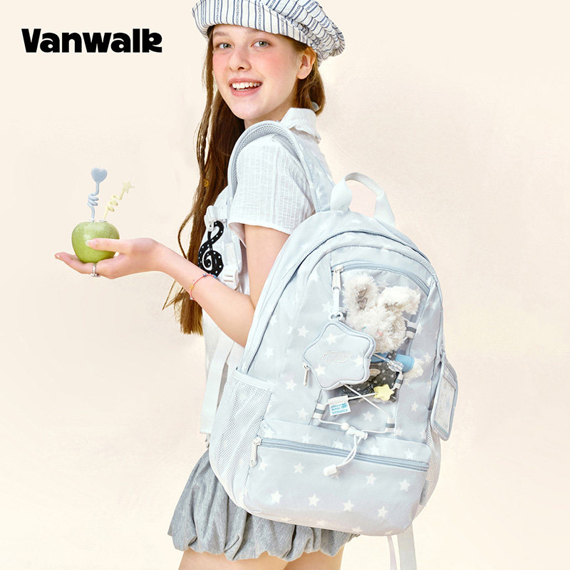 VANWALK/出走小众高颜值学生背包