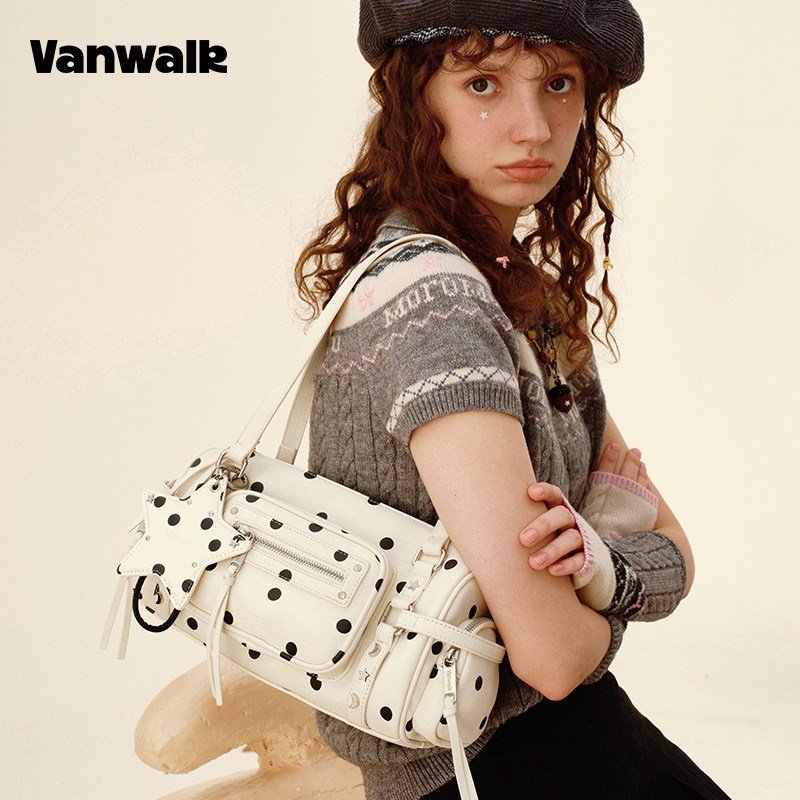 VANWALK/出走高级感波点腋下包包