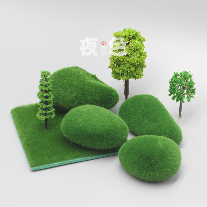 植毛仿真草皮草坪仿真青苔石苔藓球植物墙材料展柜草垫满25元包邮