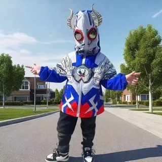 2025秋季新款男童奥特曼牛角外套帅气中大童薄款赛罗迪迦儿童上衣