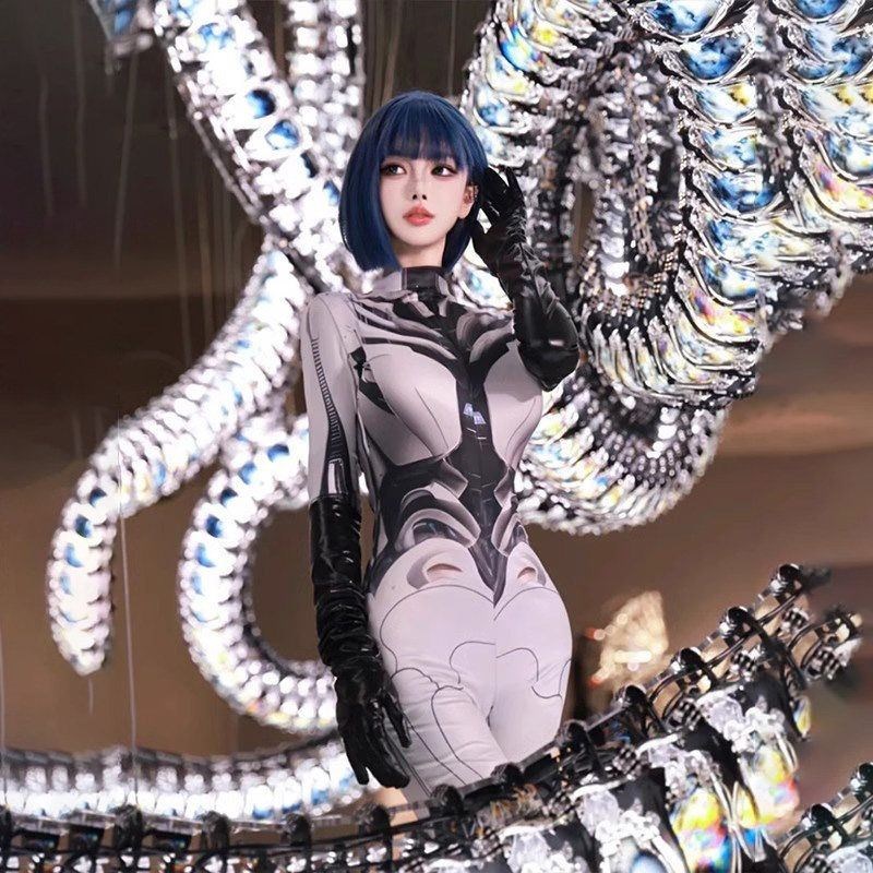 赛博朋克紧身衣性感女生辣妹成人机械姬cosplay角色扮演漫展套装