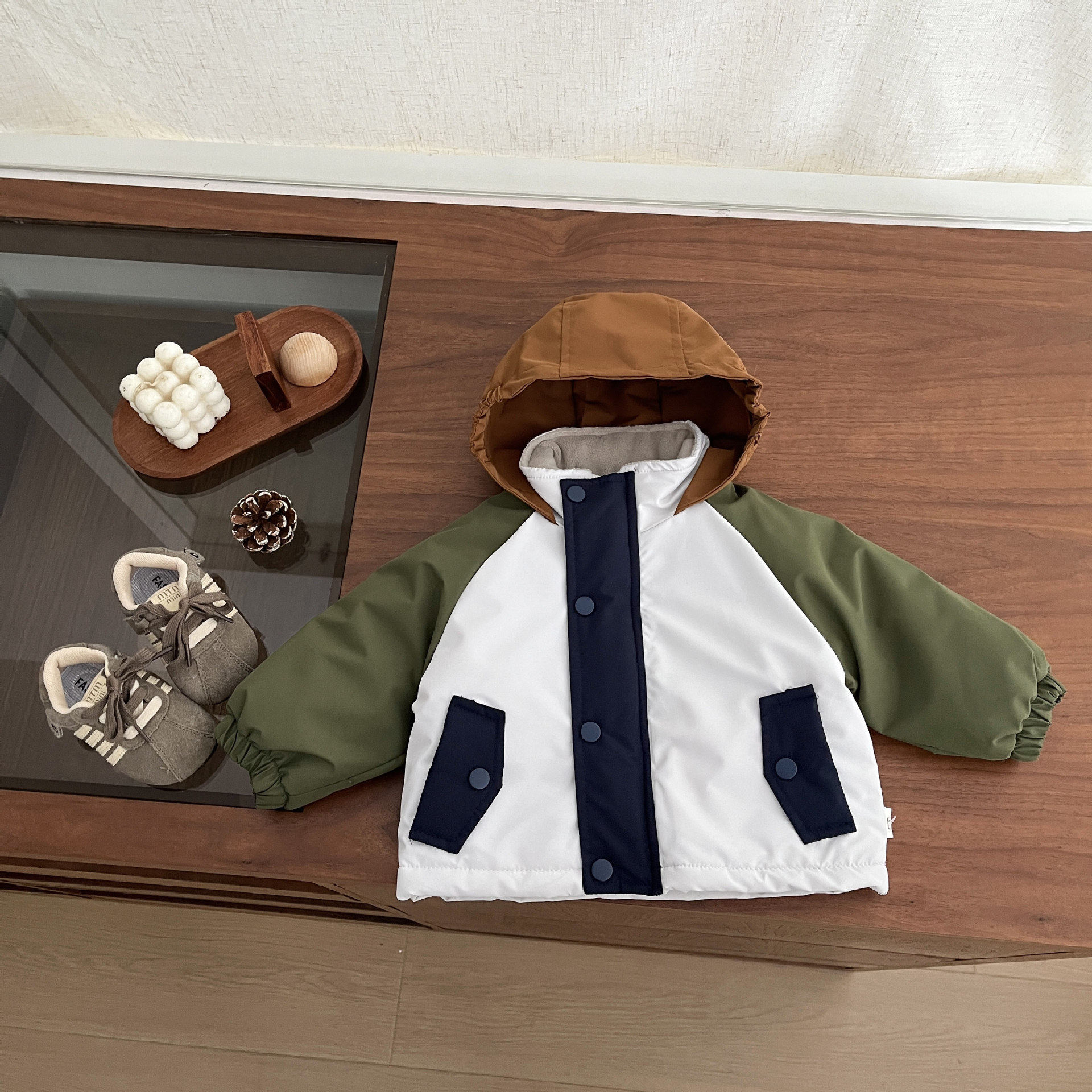 冬季男童外套婴幼儿帅气拼色连帽冲锋衣女宝宝韩版加绒外出服,童装/婴儿装/亲子装,儿童冲锋衣,淘宝优惠券,粉丝福利购,淘宝优惠卷