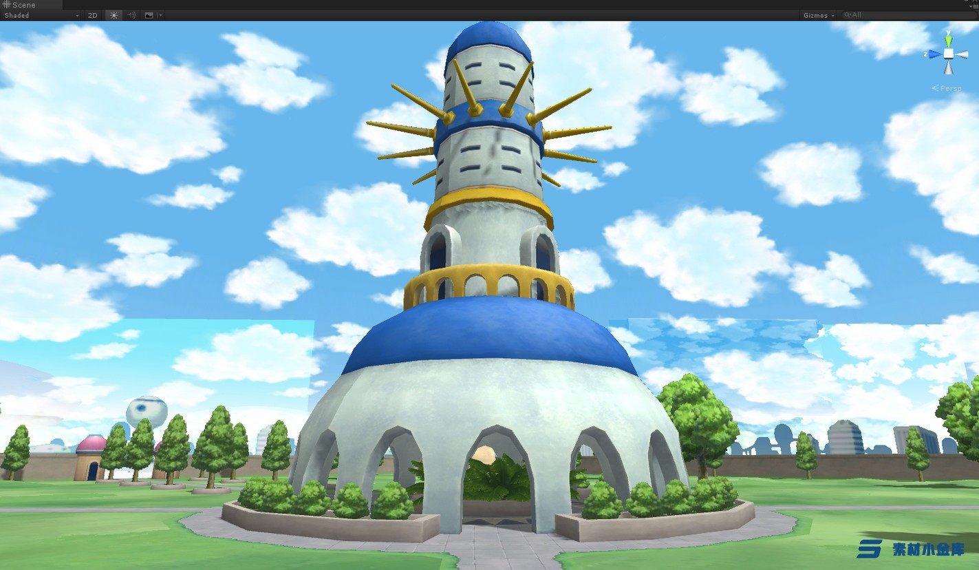 3dmax 3d模型 七龙珠手游场景 unity3d场景模型 max unity双版本