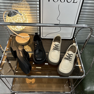 系带软底平底百搭乐福鞋女2024新款爆款学院风久穿不累小皮鞋单鞋