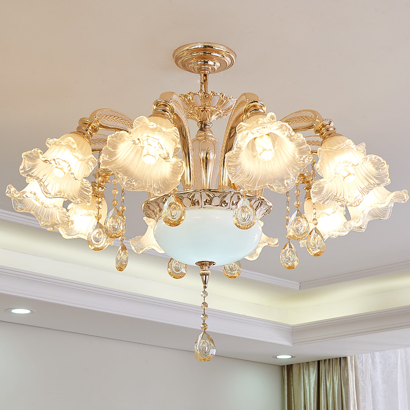 欧式吊灯客厅灯创意新款水晶灯奢华大气餐厅灯现代简约简欧灯具