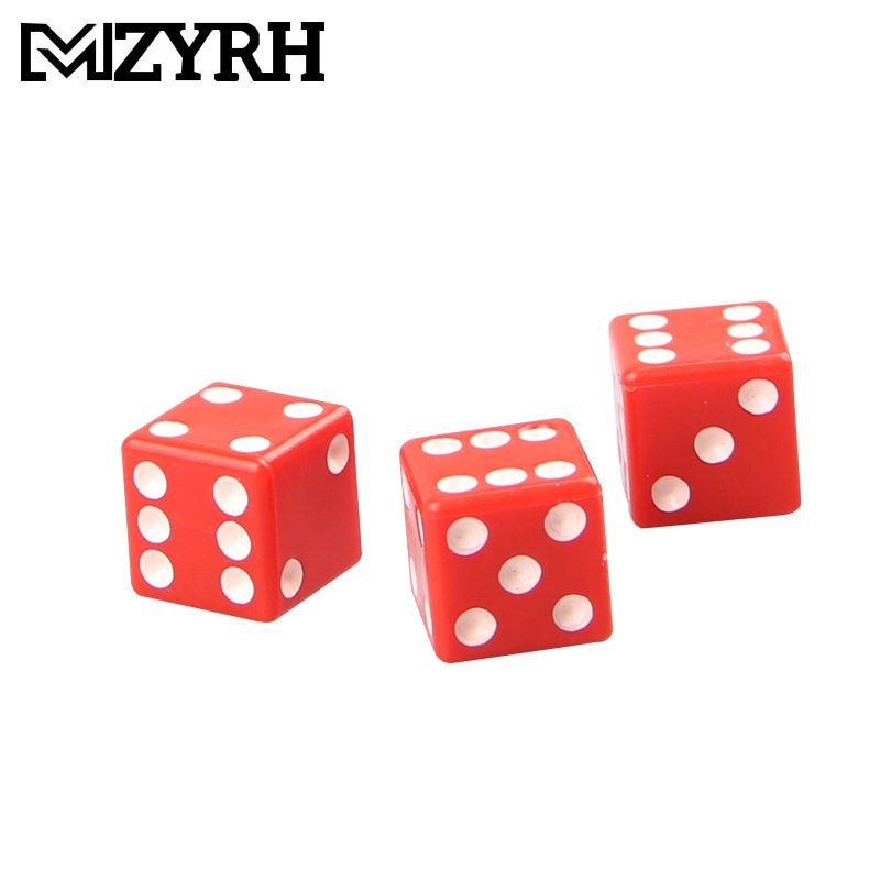 色子筛子 骰子气门嘴帽 七彩 气门芯 气门盖 通用气嘴盖轮胎帽