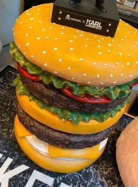 室内汉堡穿鞋凳百搭风落地摆件