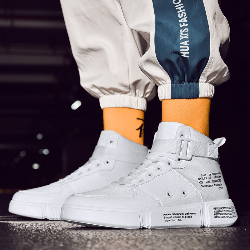 Winter men's shoes new style work clothes boots canvas high top shoes high top Martin boots men's antiskid fashion shoes