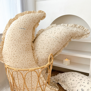 月亮抱枕ins风卧室百搭月牙枕儿童安抚靠枕宝宝夹腿侧睡枕可拆洗