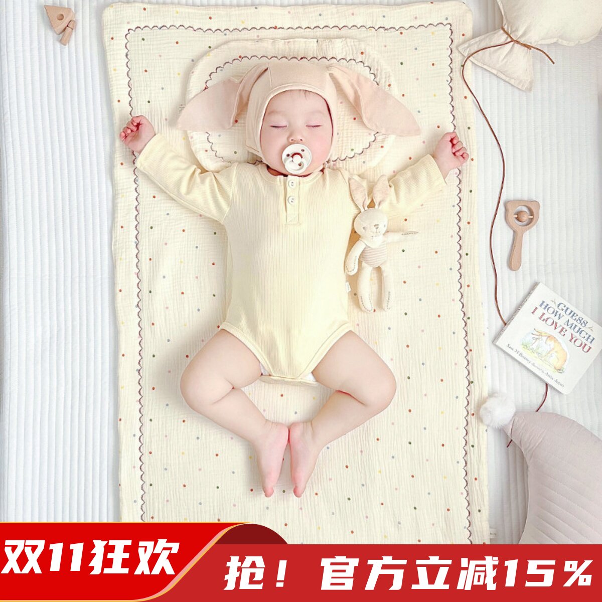 婴儿床褥子幼儿园新生宝宝小被褥儿童床褥垫纯棉可水洗午睡铺垫子