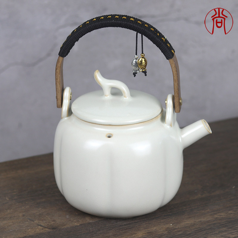 提梁壶大容量围炉煮茶壶泡茶陶壶陶瓷可明火加热电陶炉碳炉煮水壶