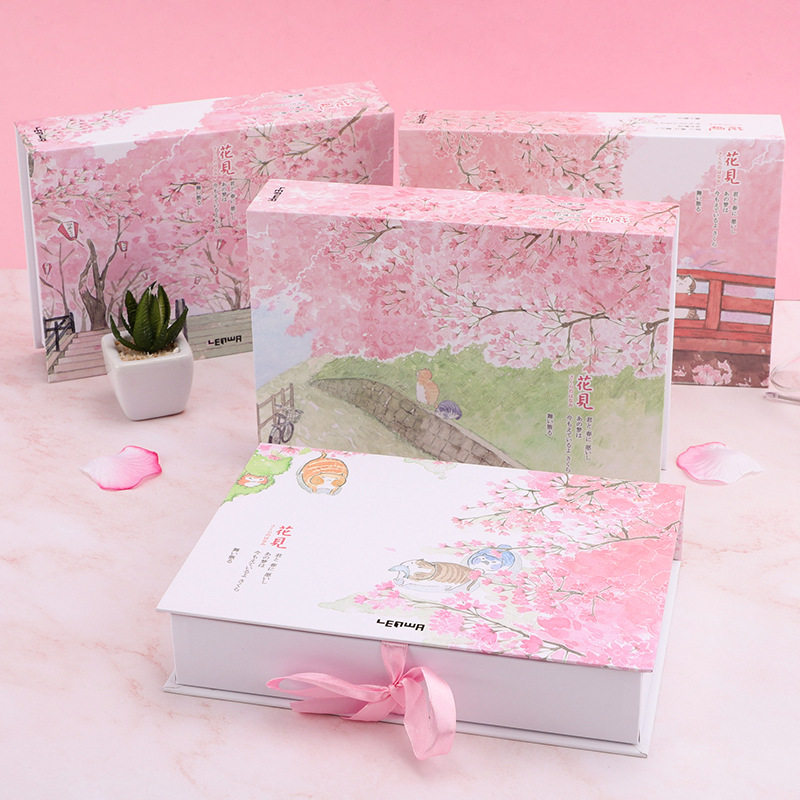 联华手帐本套装学生女生日记本小清新少女樱花旅行手账本生日礼物