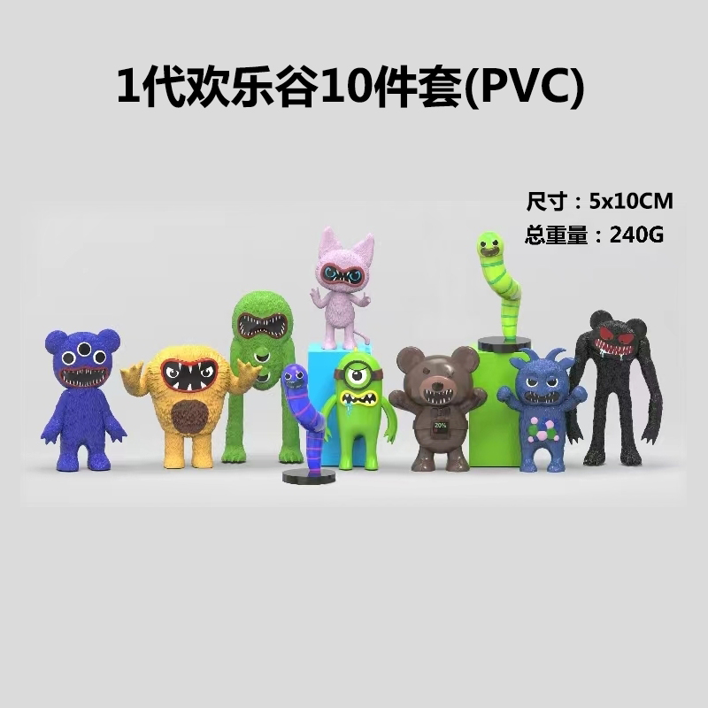跨境Joyville PlushToy欢乐谷恐怖周边龇牙怪物公仔摆件游戏手办