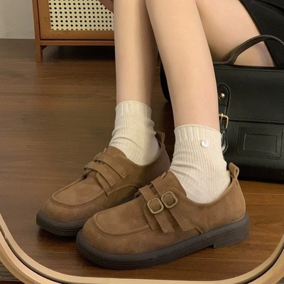 平底软皮舒适复古英伦勃肯鞋