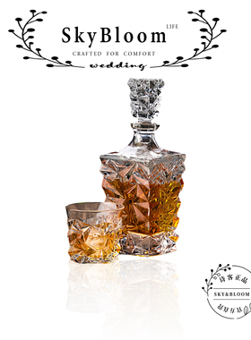 SkyBloom诗客欧式奢华水晶玻璃威士忌香槟洋酒杯酒尊醒酒器具套装