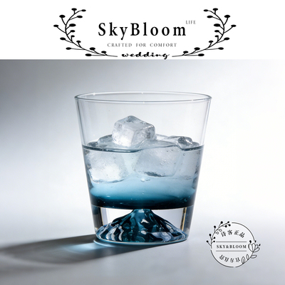SkyBloom日式富士山威士忌酒杯子