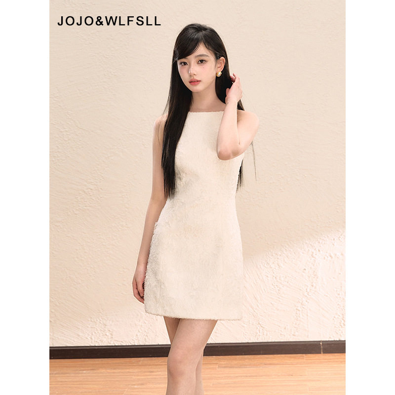 现货Gourcuff女装法式千金风连衣裙2026春季显瘦提花短款吊带裙子