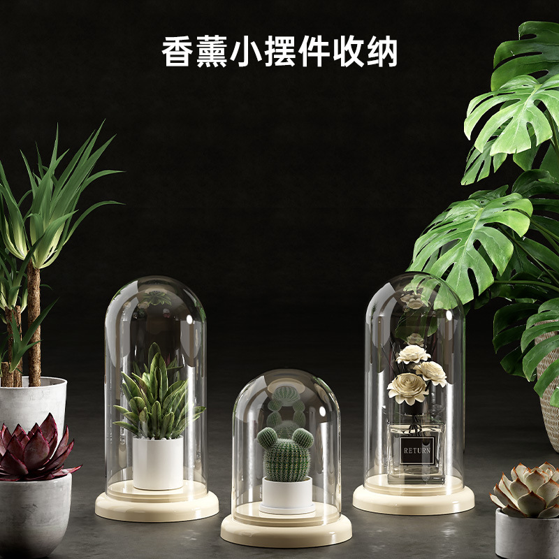 娃娃收纳桶家用桌面透明防尘乐高公仔模型泡泡玛特摆件手办收纳盒