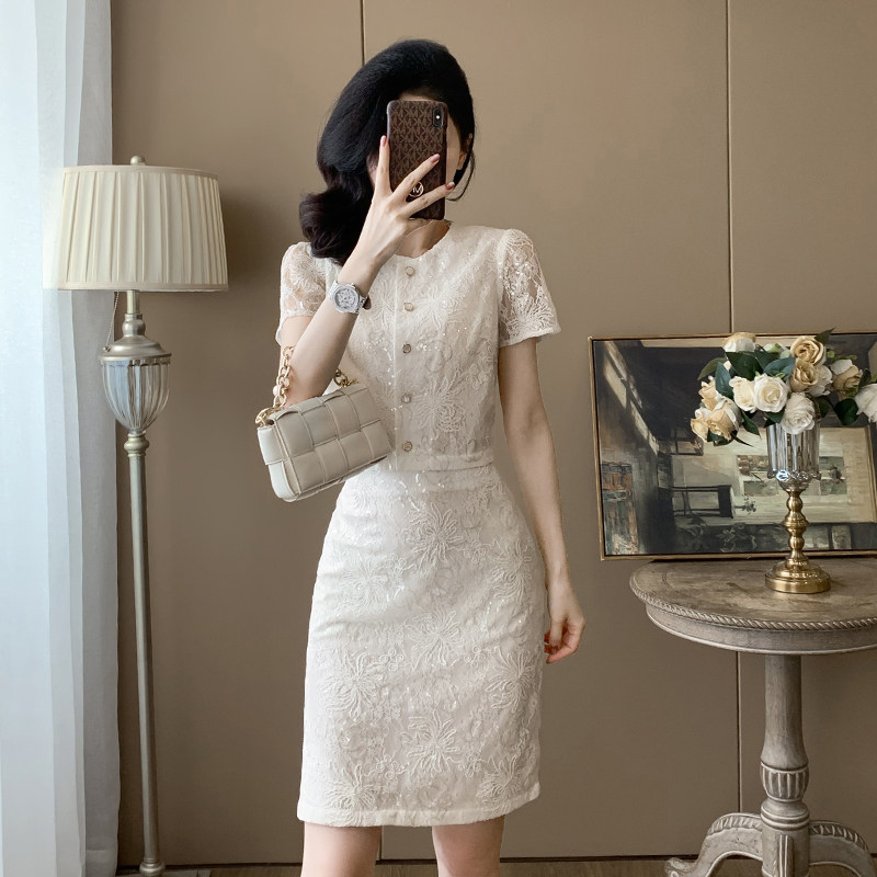 高级感小香风套装裙女2025夏季新款减龄短袖上衣半身裙洋气两件套