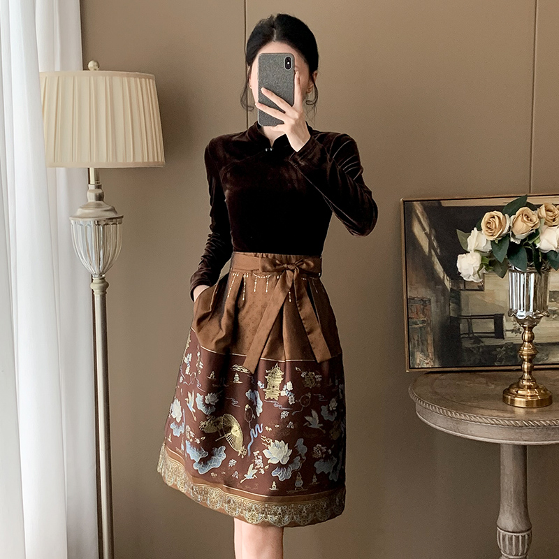 长袖气质连衣裙早秋女装