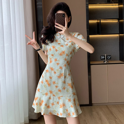 夏季新款女装连衣裙碎花