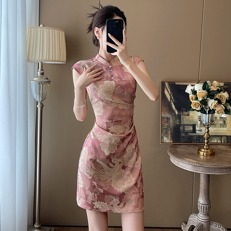 新中式改良旗袍2026新款夏季国风设计高级感小个子气质显瘦连衣裙