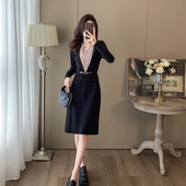 2024秋季 内搭打底收腰毛衣裙 场合修身 新款 针织连衣裙女高级感正式