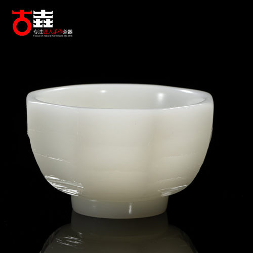 省级大师手工冰玉白瓷茶杯