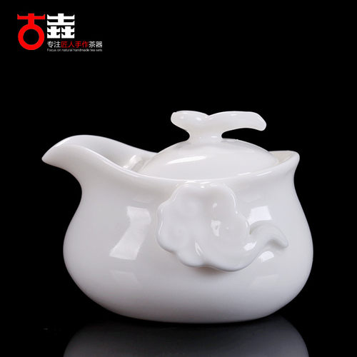 古垚/陈清宜手工德化白瓷茶壶羊脂釉手抓壶陶瓷单壶玉瓷壶/吉祥壶 - 封面