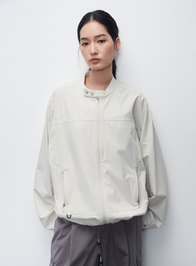 11st crops*ruffle 拼接结构激光冲孔户外夹克外套