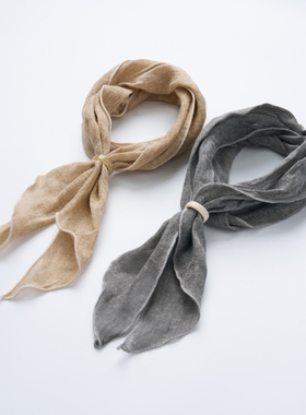 11st crops*ramie handkerchief 苎麻纯色肌理感领巾方巾