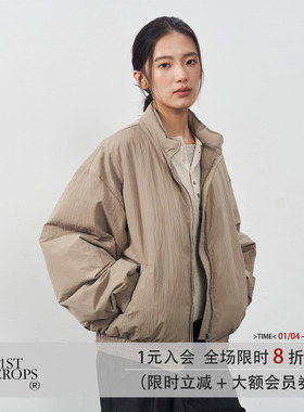 11st crops*nylon jacket 尼龙褶皱肌理防水90白鸭绒羽绒服外套