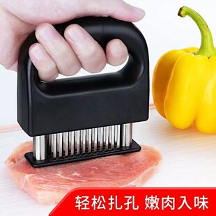 松肉器48针家用入味按压针嫩肉器牛排鸡排不锈钢打肉厨房工具神器