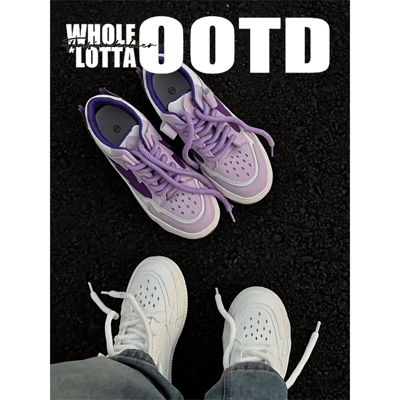 NewRockstarChoppa 秋冬小众厚底美式潮流拼色运动休闲百搭板鞋男