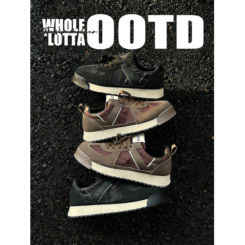 NewRockStarChoppa 小众拼接德训板鞋男款秋冬厚底休闲百搭阿甘鞋,流行男鞋,单鞋,淘宝优惠券,粉丝福利购,淘宝优惠卷